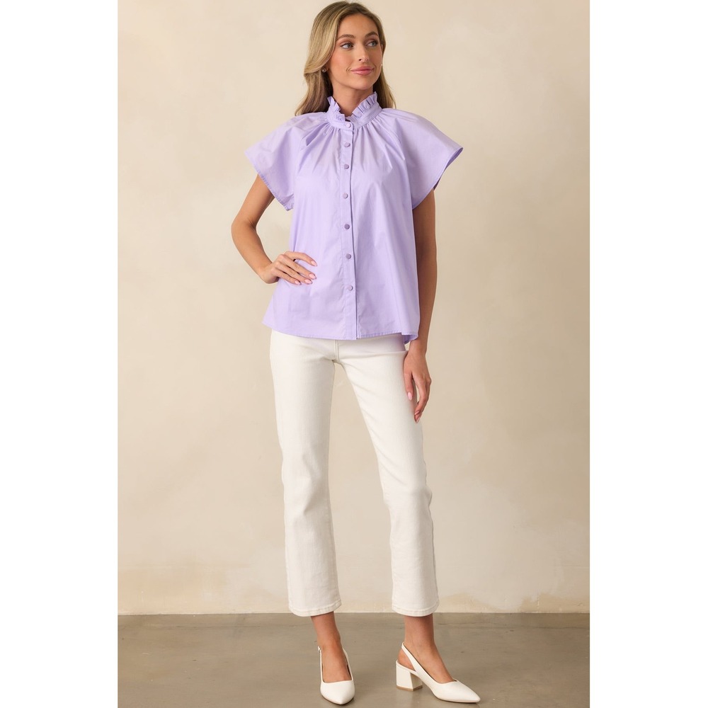 NWT PROSPERINA Florence Lilac Cotton Top / Sizes XS & M / Sold at‎ Saks - Picture 2 of 6
